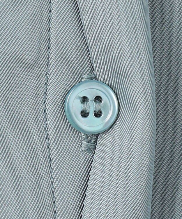 ICB 【WEB限定・洗える】 シルキーツイル クロップドシャツ ブルー系