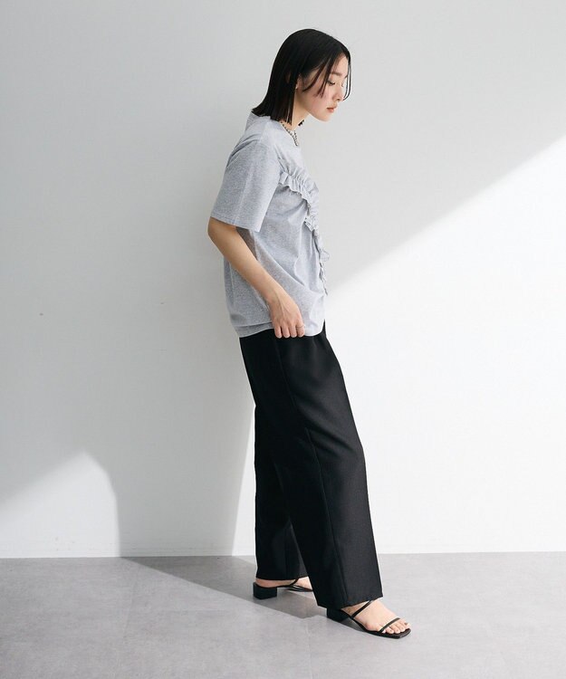 Green Parks ・ＥＬＥＮＣＡＲＥ　ＤＵＥ　リネンライク２タックパンツ Black