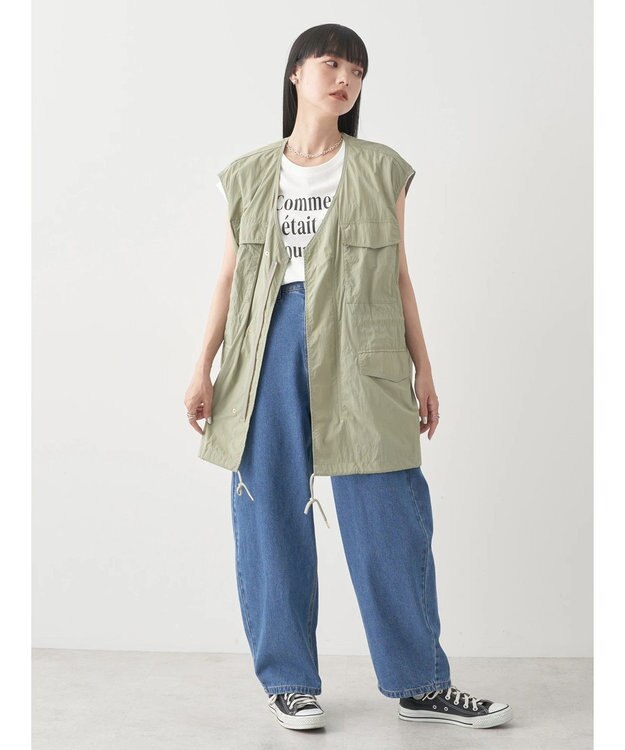 earth music&ecology デニムエッグパンツ Indigo