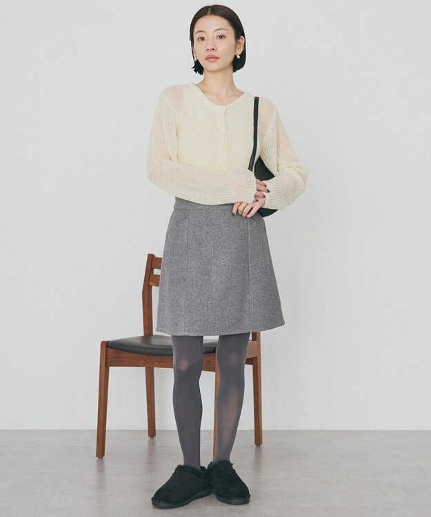 AMERICAN HOLIC 甘編みキャミカーディガンセット Ivory