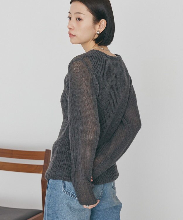 AMERICAN HOLIC 甘編みキャミカーディガンセット Charcoal Gray