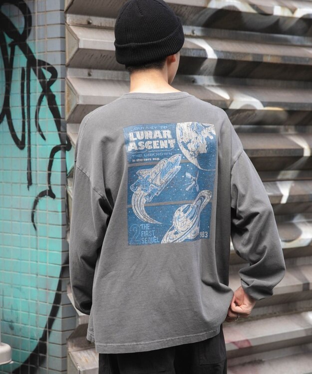 WEGO 【ユニセックス着用ITEM】ピグメントグラフィックT（LS） 柄3