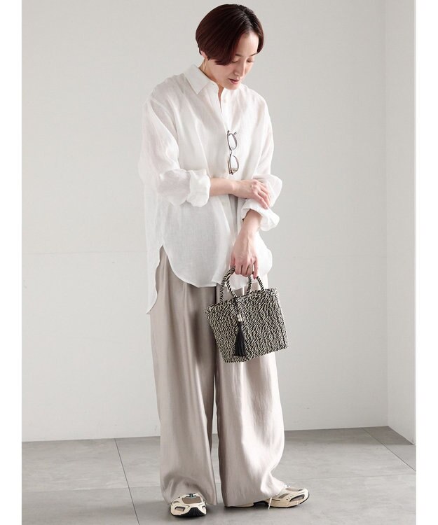 Te chichi フレンチリネンシャツ オフホワイト