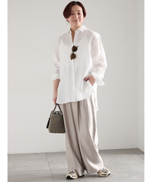 Te chichi フレンチリネンシャツ オフホワイト