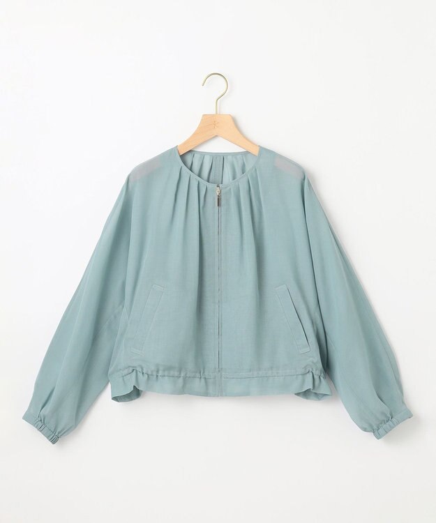 組曲 L カラーボイルノーカラー ブルゾン ミント系