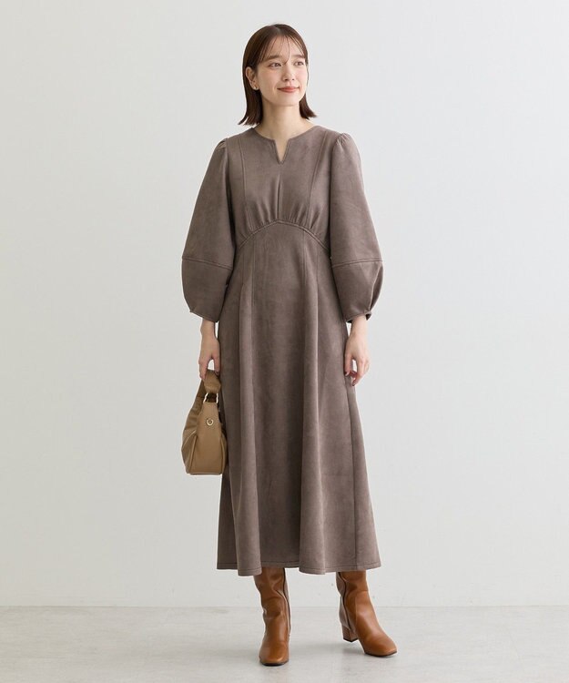 Green Parks ・ＥＬＥＮＣＡＲＥ　ＤＵＥ　スエードポンチタックワンヒ Gray Beige
