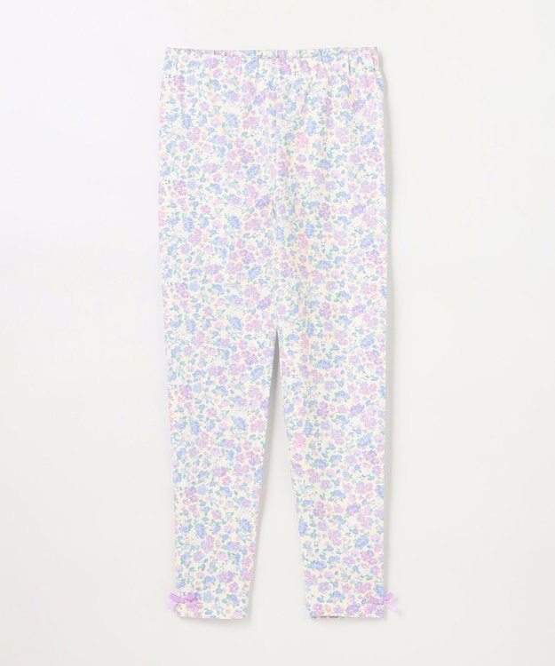 ANY KIDS 総柄フルレングス レギンス ネコ×花柄