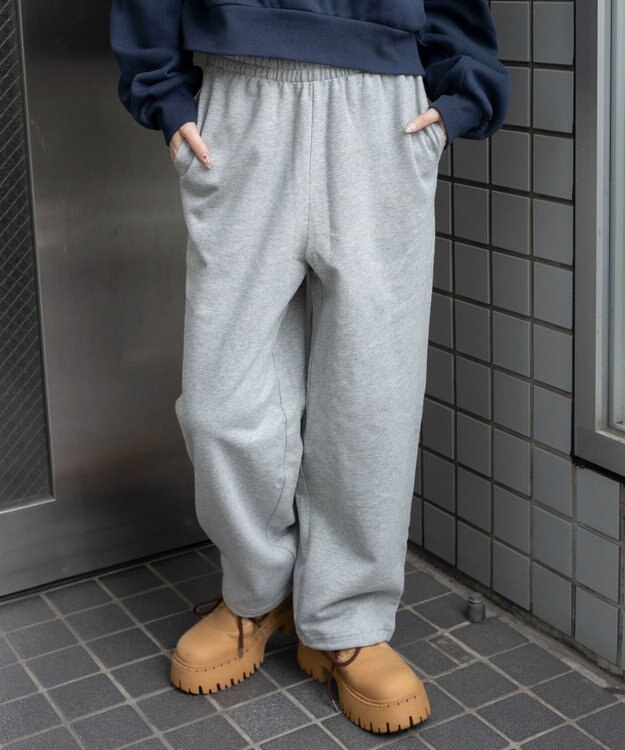 WEGO 【ウエストゴム/XSSMサイズ展開】スウェットワイドパンツ