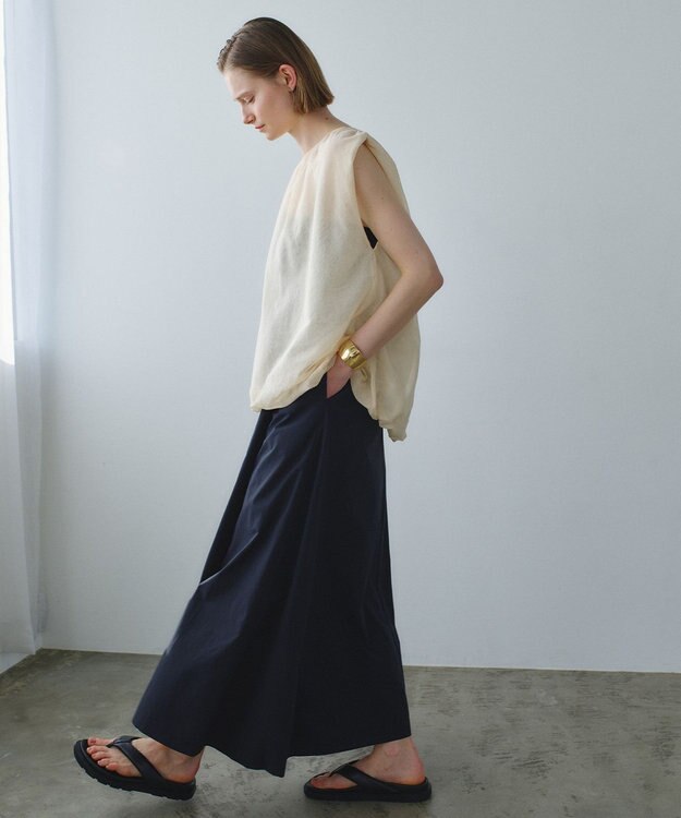 BEIGE， TOPAZ / バルーン シアーニット Peach