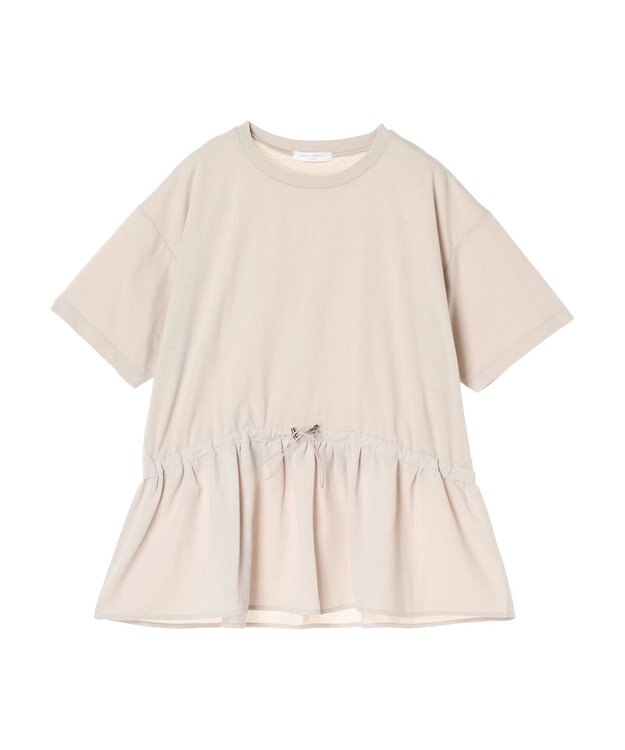 Green Parks ドロスト切替えドッキングカットプルオーバー Gray Beige