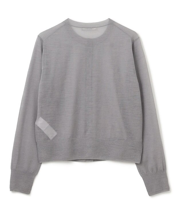 BEIGE， 【洗える・Oggi 10月号掲載】CADDO / シアーウールカーディガン Md.Gray