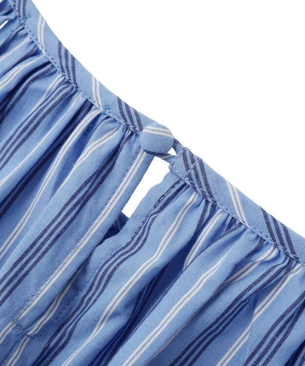 CRAFT STANDARD BOUTIQUE インド製 ハーフスリーブシャーリングワンピース Stripe