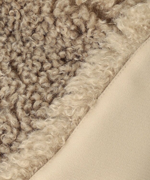 23区 S ECOPEL カーリーファーコンビ ジレ ベージュ系