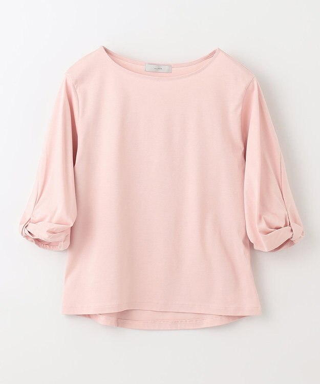 ANY 【接触冷感】シルケットスムース ツイストスリーブトップス ピンク