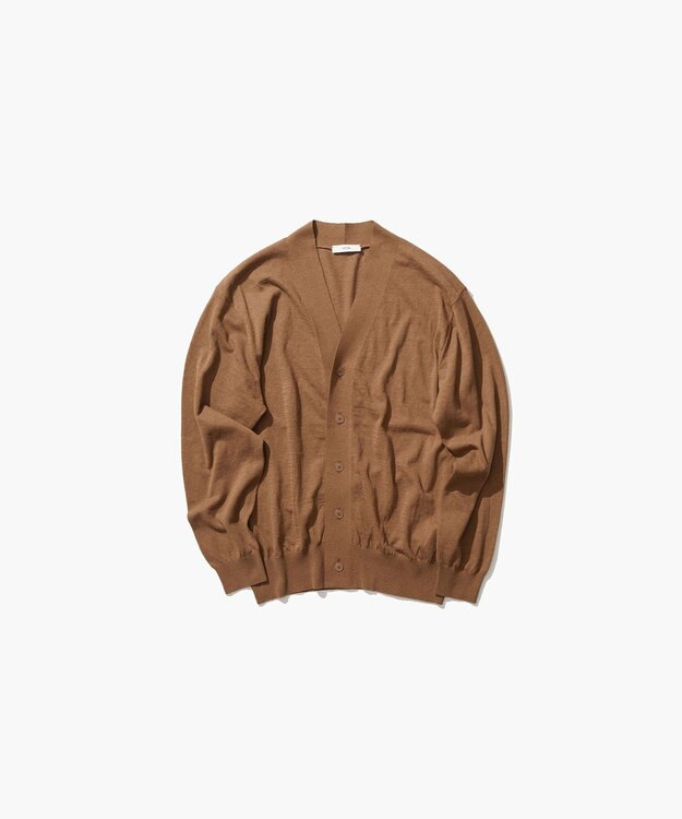 ATON RECYCLED FRESCA | オーバーサイズ カーディガン CAMEL