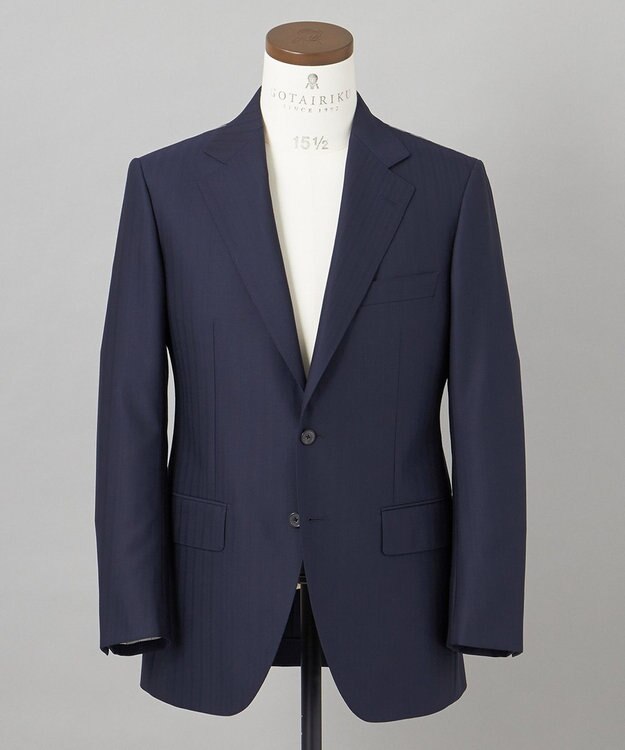 GOTAIRIKU 希少/五大陸限定【御幸毛織】コンパクトヤーン×SUPER120'sWOOL　3ピース（ペーパープレス加工） ネイビー系1