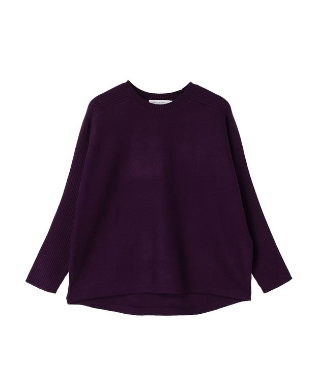 AMERICAN HOLIC バイパチ袖リブラグランニットプルオーバー Purple