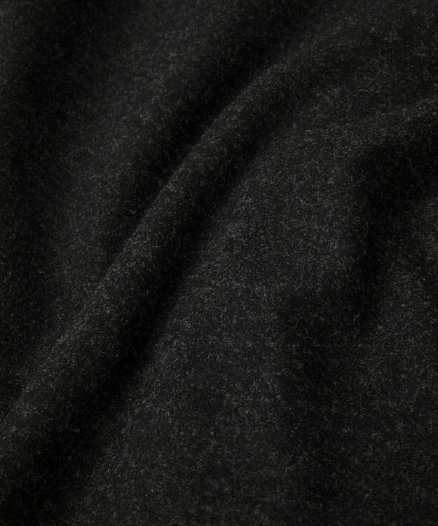 YECCA VECCA ニット切替メルトンVネックカーディガン Charcoal Gray