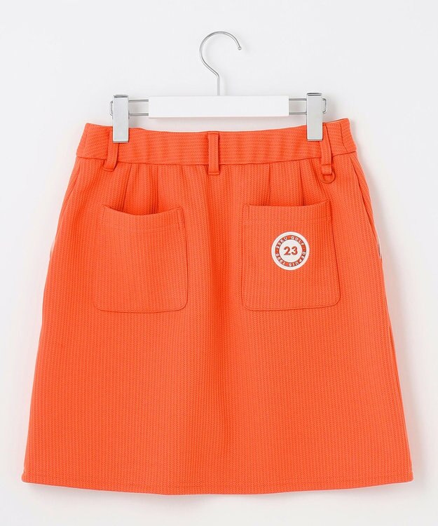 23区GOLF 【WOMEN】ヘリンボンジャージスカート オレンジ系