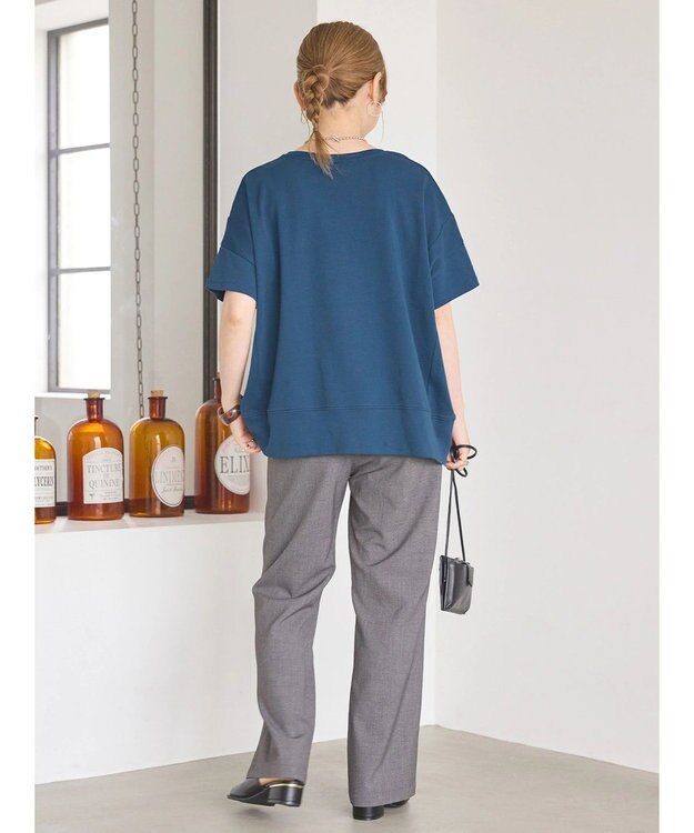 AMERICAN HOLIC 接触冷感裾切り替えカットプルオーバー Navy