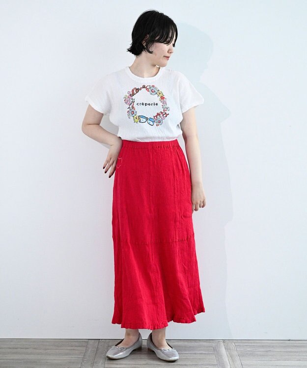crêprie tsumori chisato creperie SKIRT クレプリ スカート RED