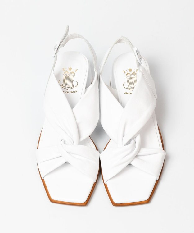 BONTRE 【BONTRE/ボントレ】ツイストヒールサンダル ホワイト