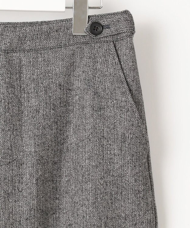 J.PRESS LADIES クラシカルツイード＆ヘリンボン セミワイド パンツ ブラック系5