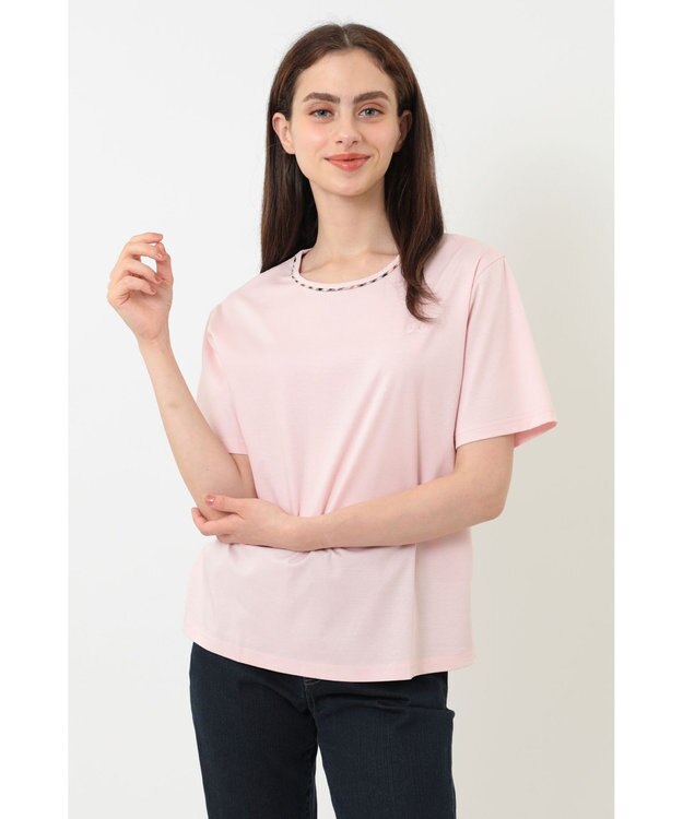 DAKS クールローレル丸首カットソー ピンク