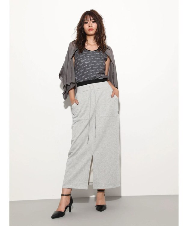 Green Parks ＥＧＯＩＳＴ　裏毛タイトスカート Gray Mixture