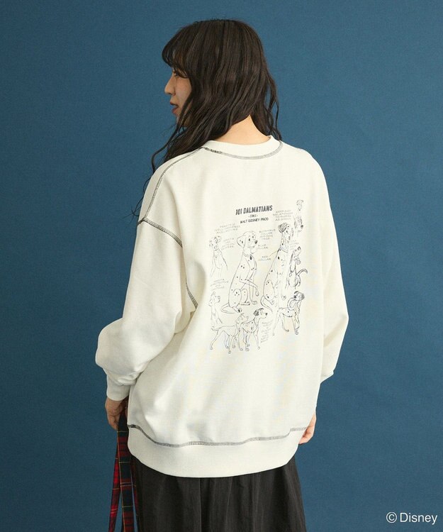 Green Parks １０１匹わんちゃん／バックプリントスウェット White