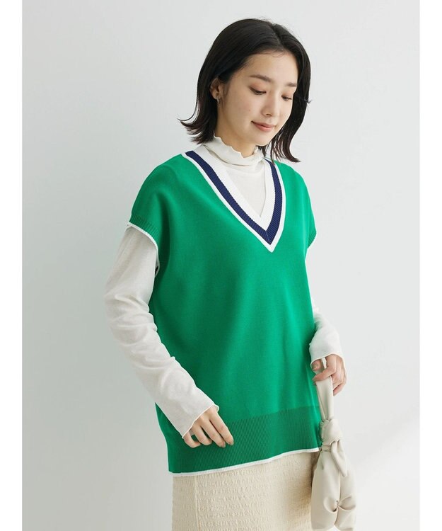 Green Parks チルデンニットベスト Green