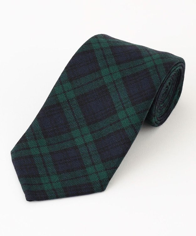 J.PRESS MEN 【STEPHEN WALTERS】ウールタータンチェック ネクタイ オリーブ系3