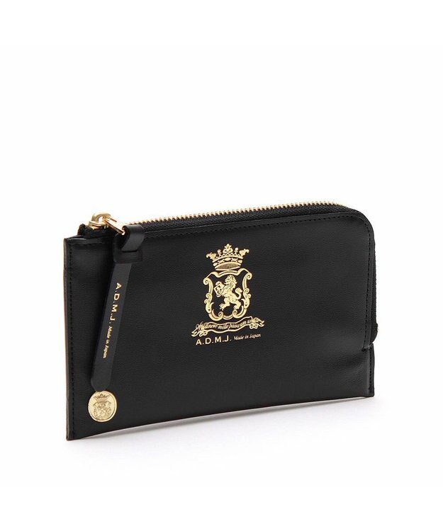 A.D.M.J. 【牛革】セブンティリリィ/オーガナイザーパース ブラック