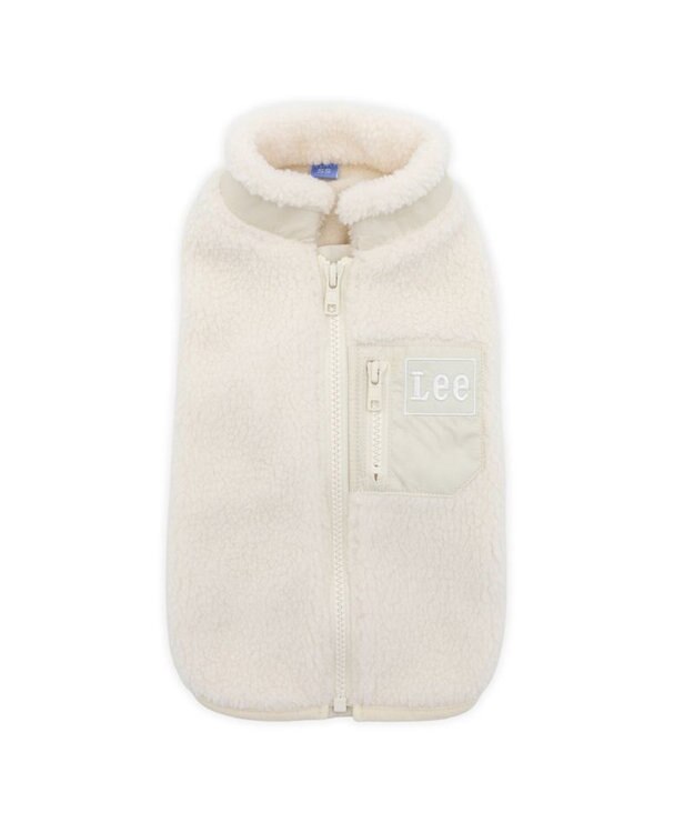 PET PARADISE Lee ジップボア ベスト ホワイト 小型犬 オフホワイト