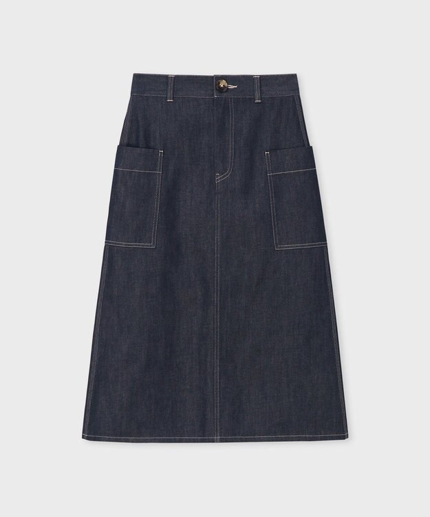 Paul Smith コントラストステッチ デニムスカート ダークインディゴ