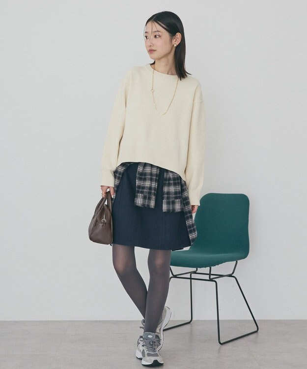 AMERICAN HOLIC 【選べる丈】モールニットプルオーバー Ivory