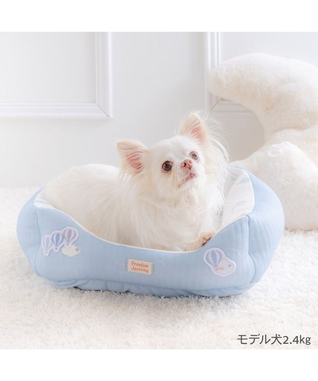 PET PARADISE ペットパラダイス やさしい カドラー  《気球柄》S ライトブルー