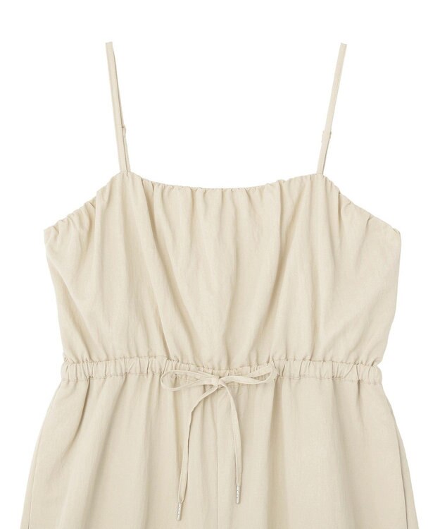 Green Parks 胸元バルーンワイドシルエットサロペット Light Beige