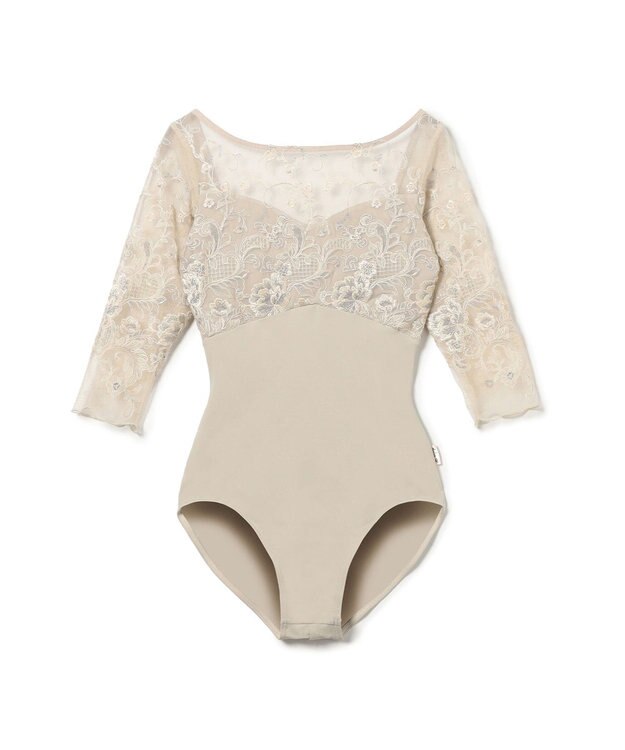 Chacott 【Nela ライン】6分袖レオタード エバーグリーン