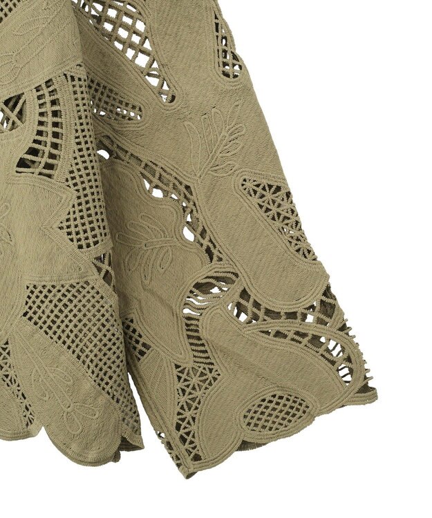 Green Parks レースカーディガン Khaki