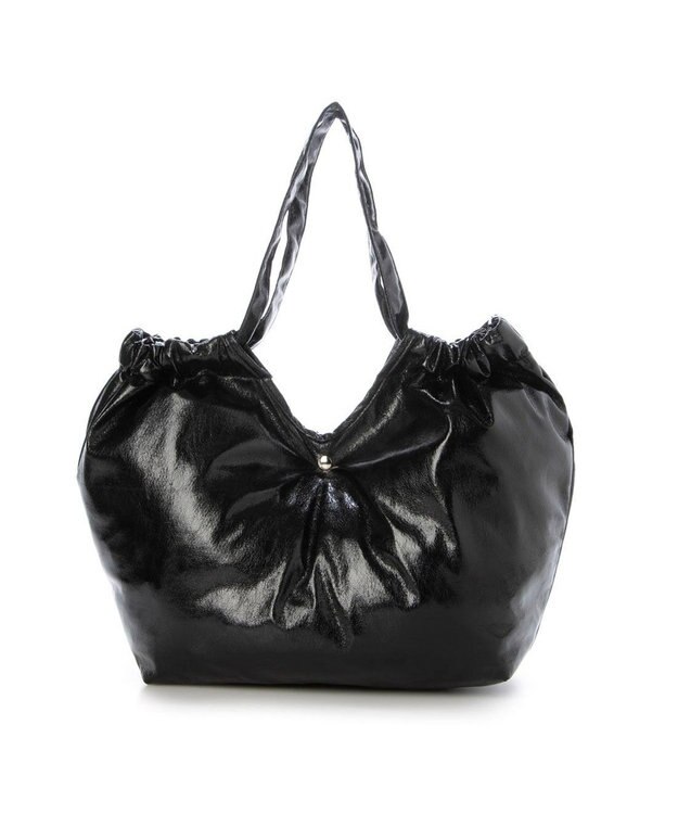 UNBILLION カシュカシュ cachecache / メタリックギャザーパッカブルトート ブラック