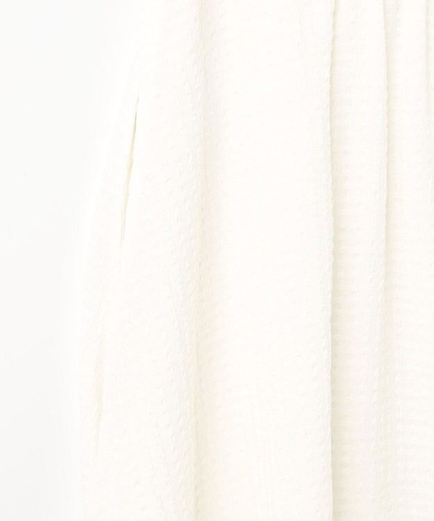 組曲 ステッチストライプドビー フレアスカート アイボリー系