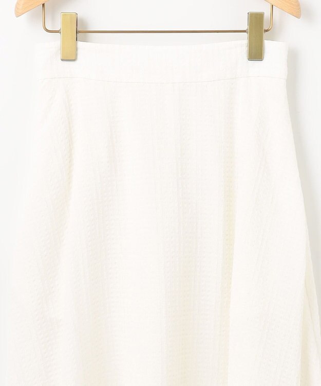 組曲 ステッチストライプドビー フレアスカート アイボリー系