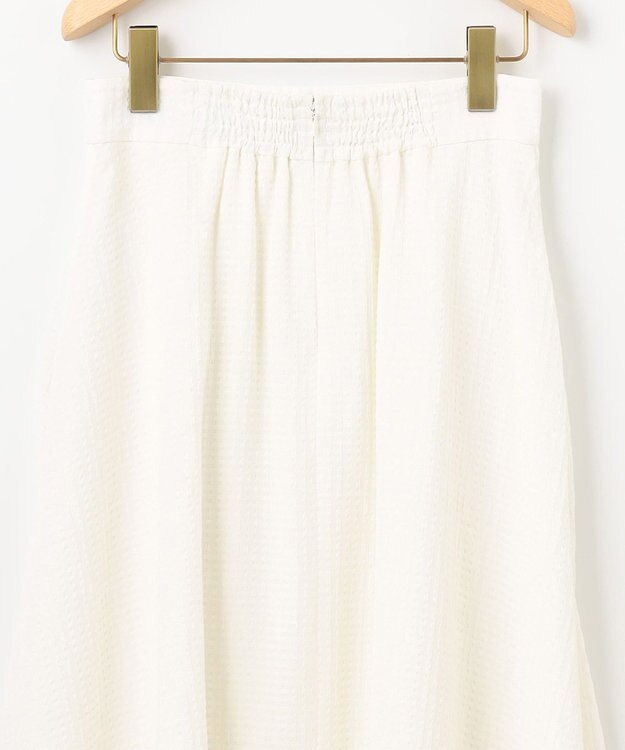 組曲 ステッチストライプドビー フレアスカート アイボリー系