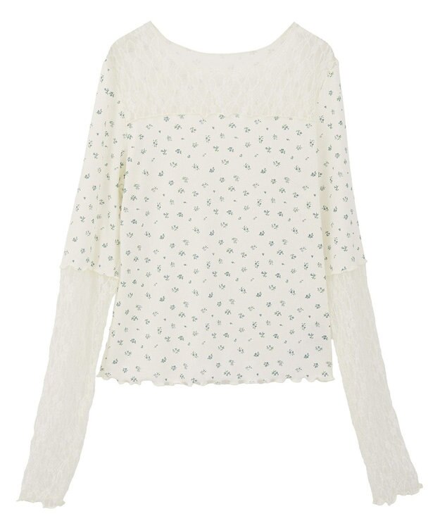 earth music&ecology レース×アイレットプルオ－バー Flower