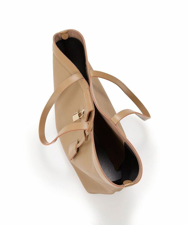 TOPKAPI 【Breath TOPKAPI】RIPPLE LOCK  リプルロック レザーコンビ トート バッグ カーキブラウン