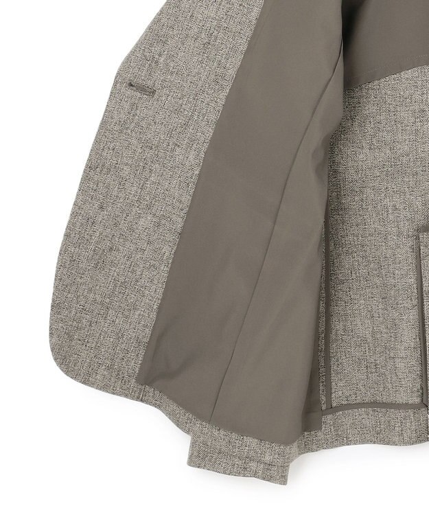 23区 【洗える】ウールライクカルゼ テーラード ジャケット グレー系