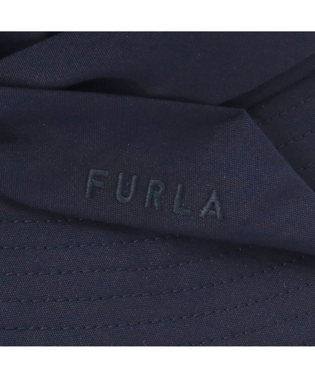 MOONBAT 【洗える】FURLA(フルラ) シャンブレー中つばダウンハット ネイビーブルー