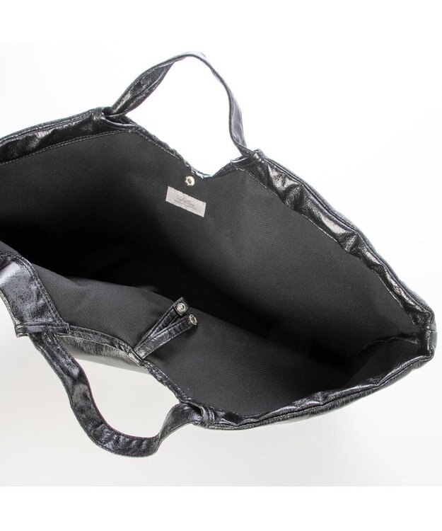 UNBILLION カシュカシュ cachecache / メタリックギャザーパッカブルトート ブラック