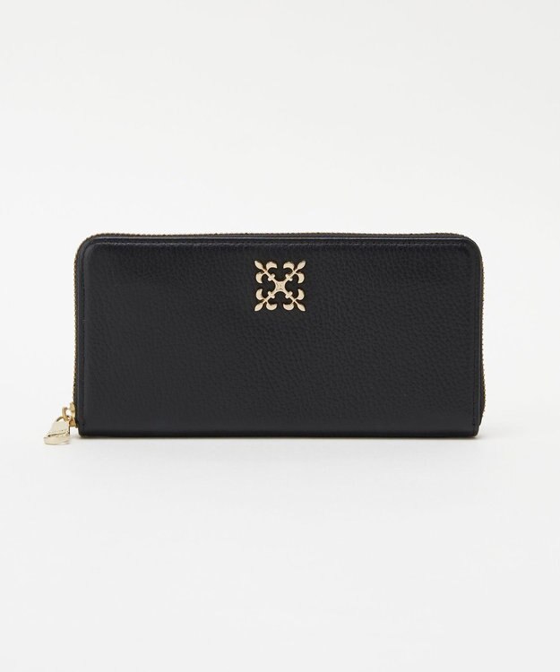 russet モノグラムプレートラウンドジップウォレット(SO-372) Black/BE